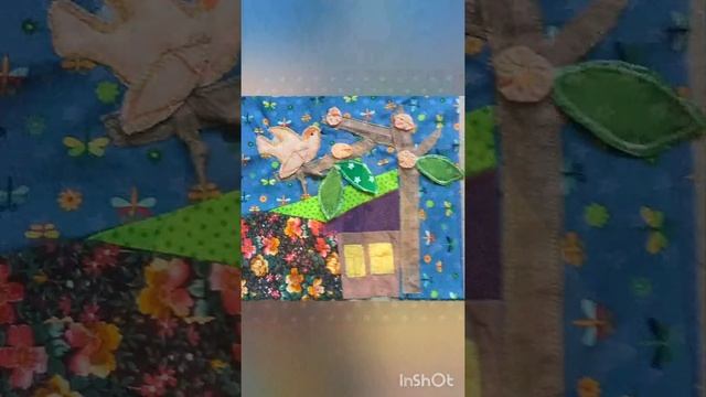Развивающий пэчворк коврик для правнука. Сенсорный коврик.