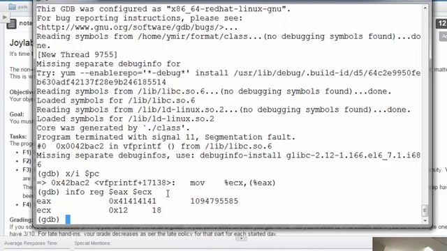 CS453 - Format string attack, example attack. смотреть онлайн