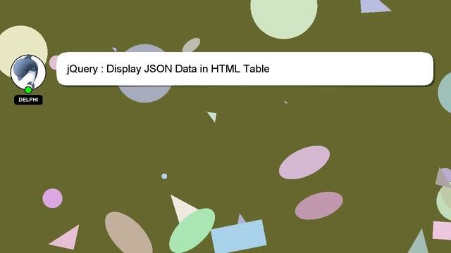 jQuery : Display JSON Data in HTML Table смотреть онлайн