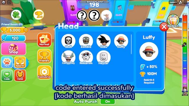 *NEW UPDATE CODES* [Update 3] Head Fly Race ROBLOX | 24 FEBRUARY 2023 смотреть онлайн