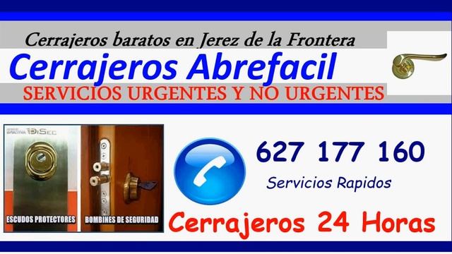 Cerrajeros 24 horas jerez de la Frontera, cerrajeros urgentes Jerez de la Frontera смотреть онлайн