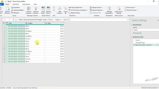 Remove Columns using Power Query in Excel смотреть онлайн