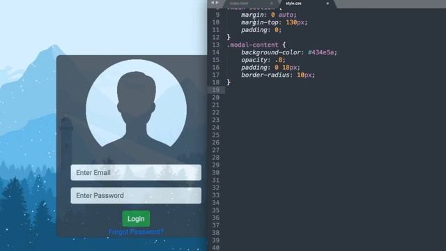 Transparent HTML & CSS Login Form with Bootstrap 4 смотреть онлайн