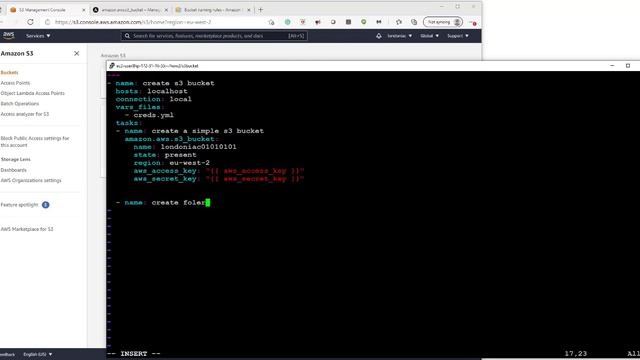 Ansible: Create S3 buckets, folders and files смотреть онлайн