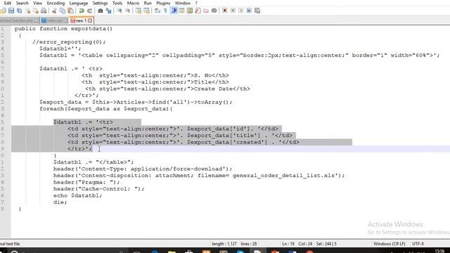 USING CAKEPHP EXPORT DATA IN EXPORT смотреть онлайн