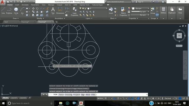 Cad cam institute | Autocad 2d drawing Exercise 20 | Autocad смотреть онлайн