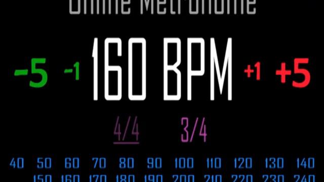 Metronomo Online - Online Metronome - 160 BPM 3/4 смотреть онлайн