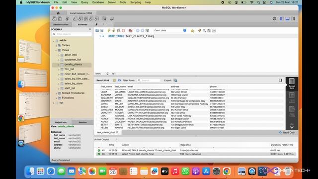 SQL pour débutants de A à Z - MODIFIER ET SUPPRIMER UNE VUE #41 смотреть онлайн