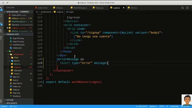 Aplicación de chat con ReactJS (snackbar alert) - parte 7 смотреть онлайн