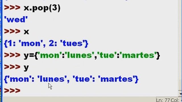 Python Dictionary Pop function смотреть онлайн