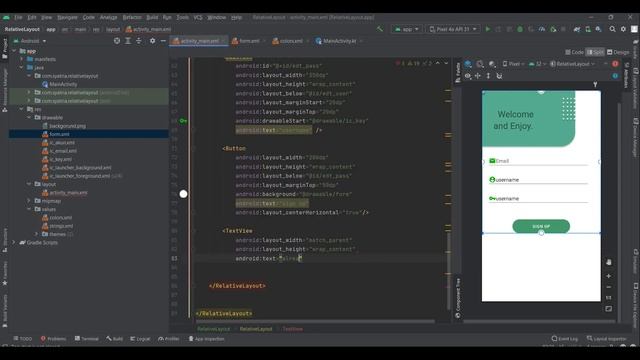 Tutorial membuat layout sign in dan sign up android kotlin (Relative Layout) смотреть онлайн