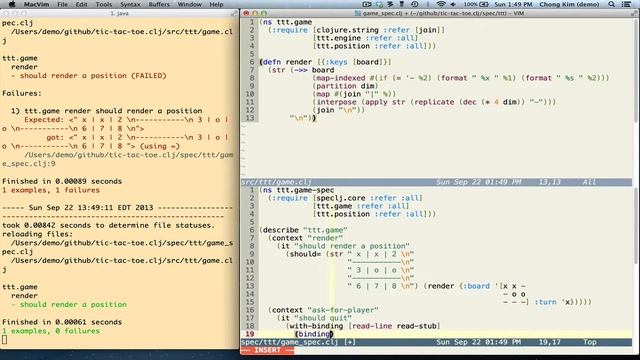 Tic Tac Toe Kata In Clojure Using Speclj смотреть онлайн