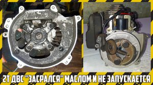 Ремонт потёкшего двухтактника триммера. Замена сальника и прокладок.