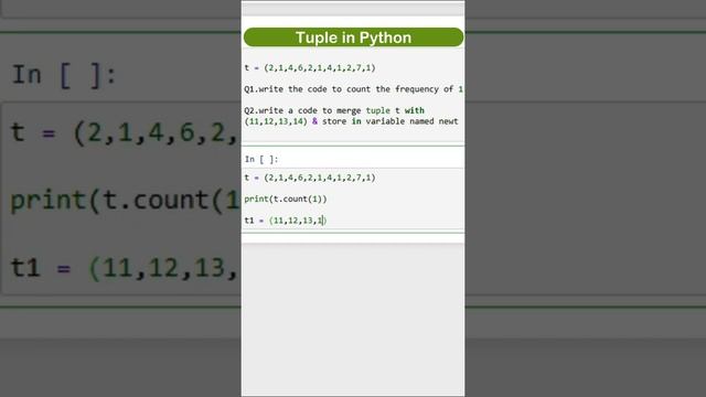 Tuple in Python | count frequency of one | merge new tuple | python tule смотреть онлайн