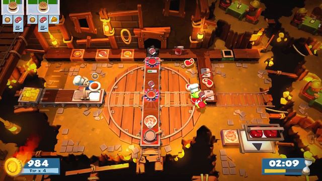 [Overcooked 2: Level 2-6] 2-Player High Score: 2132 (No Hoarding)