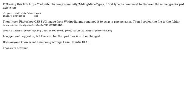 Ubuntu: How to change mimetype image for PSD file (Photoshop)? смотреть онлайн