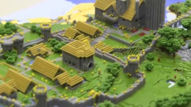 3-D Minecraft Model Of A Village смотреть онлайн