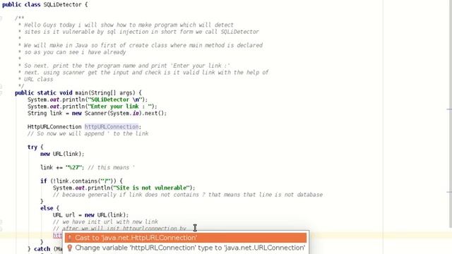 SQL Injection Detector in Java смотреть онлайн