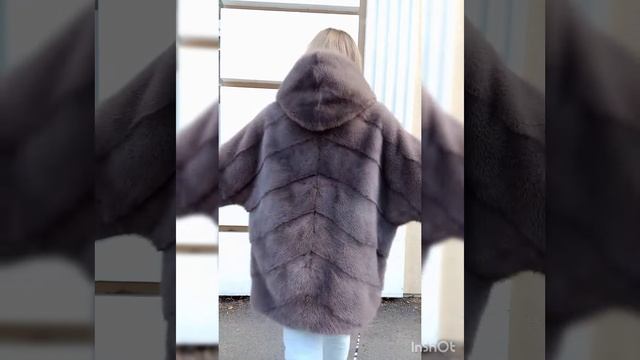 ШУБА ИЗ МЕХА ЕВРОПЕЙСКОЙ НОРКИ "Кимоно" смотреть онлайн