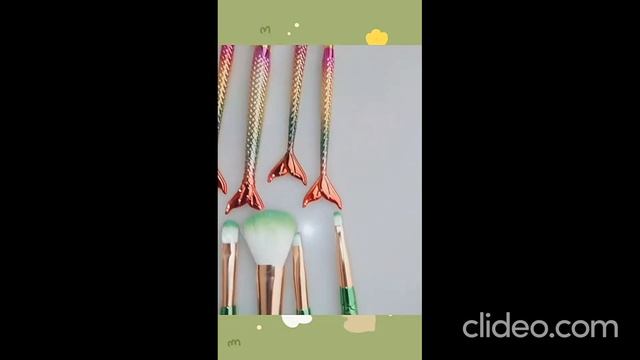 Набор косметических кистей для макияжа Русалочка / Set of cosmetic brushes for makeup Mermaid #uzum смотреть онлайн