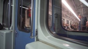 Russia, Moscow, metro ride from Библиотека им.Ленина to Охотный Ряд
