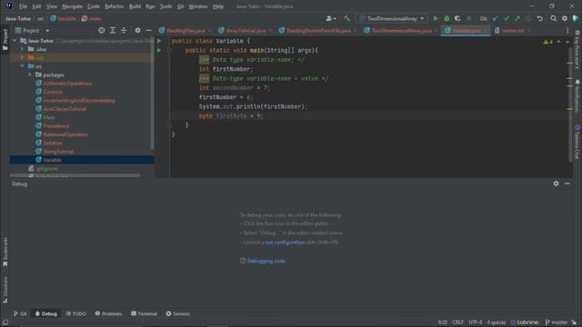 Java Variables смотреть онлайн