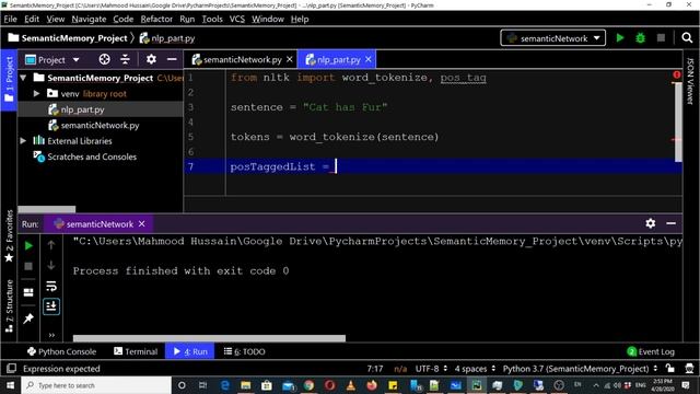 NLP using NLTK for Semantic Network смотреть онлайн