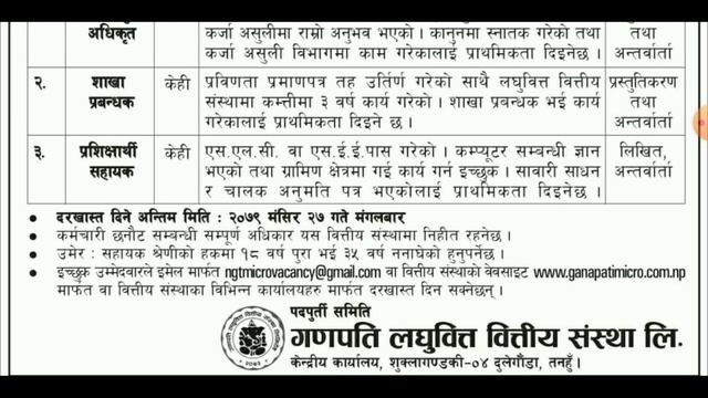 Ganapati Laghubitta Bittiya Sanstha Limited New Job Vacancy 2079 || New Job Vacancy in Nepal смотреть онлайн