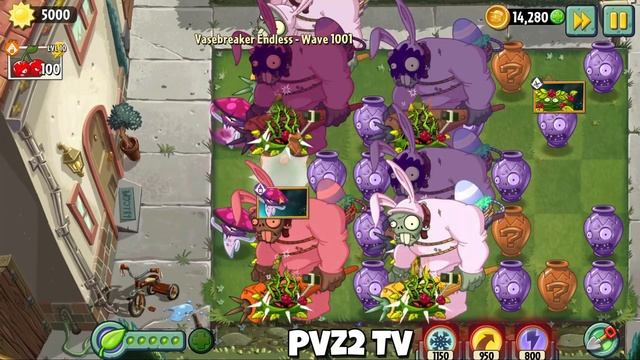 Plants vs Zombies 2 Vasebreaker Endless - Wave 1000-1001 смотреть онлайн