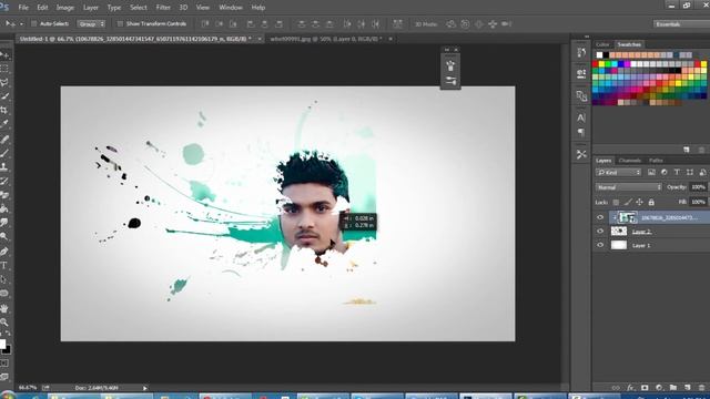 Photoshop Paint Splash Effect on face Using Brush | Creative photoshop Tutorial смотреть онлайн
