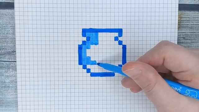 Научись рисовать по клеточкам аквариум с маленькой рыбкой / Рисунки по клеточкам Лайк АРТ смотреть онлайн