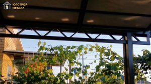 Навес к дому из мягкой кровли