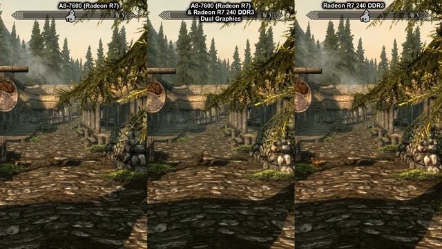A8-7600 With Radeon R7 240 Dual Graphics - Skyrim смотреть онлайн
