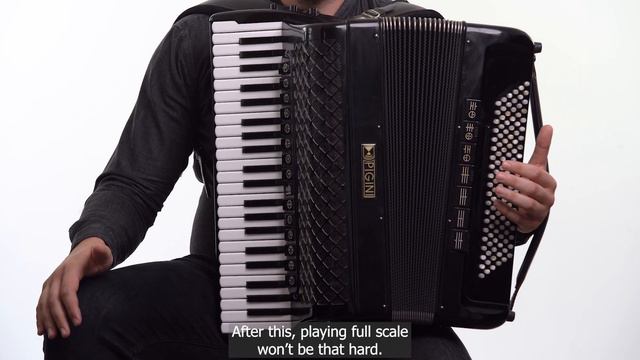 How to play Accordion: C Major scale right hand смотреть онлайн