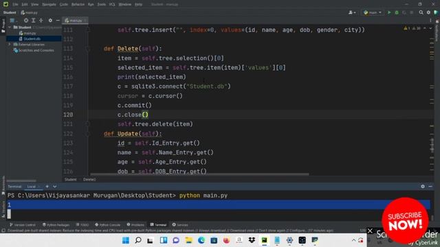 Delete a value using Sqlite3 | TKinter | Python in tamil @CodeToEverything смотреть онлайн