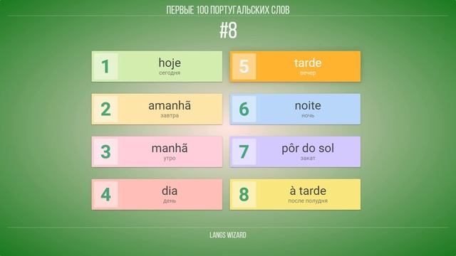 #8 | Первые 100 португальских слов. Португальский язык - ваш путь к успеху смотреть онлайн