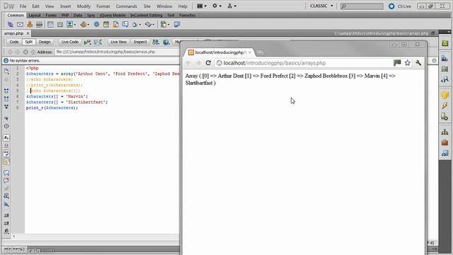 PHP Chapter 2.8 Storing Multiple Values in Arrays смотреть онлайн