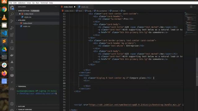 Atelier 4 :bootstrap 5 pricing project смотреть онлайн
