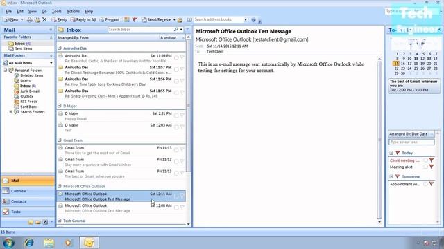 Arrange Mail as per Date and Name in Microsoft Outlook 2007 смотреть онлайн