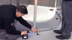 Монтаж душевого уголка (радиальный, четверть круга)