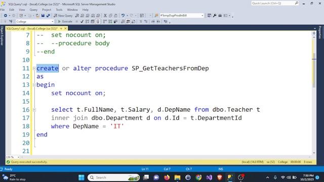 Stored Procedure in SQL Server | SQL SERVER | Lecture-27 | In Nepali Language. смотреть онлайн