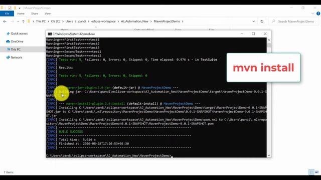 How to run Maven Project from command line | mvn clean install | Build Maven using cmd prompt #mave смотреть онлайн
