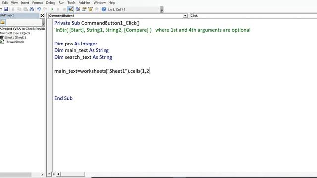 VBA InStr Function - VBA to Find Position of Character, String or Text смотреть онлайн