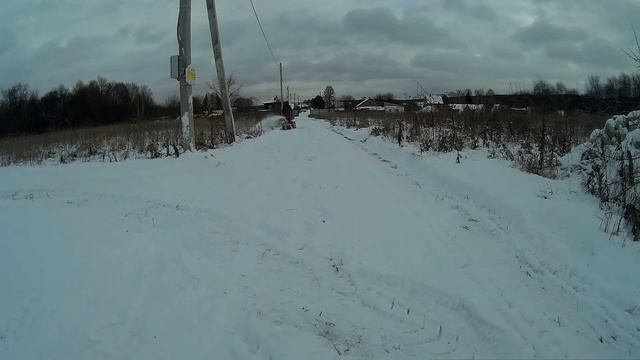 Уборка первого снега снегоуборщиком!!! (и немного лопатой) смотреть онлайн