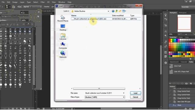 Adobe Photoshop - Load and Use Brushes. смотреть онлайн