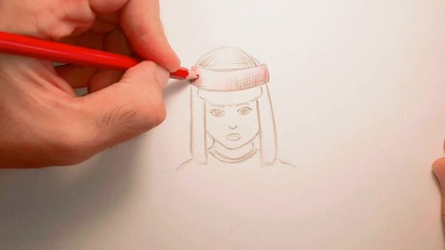 Рисуем портрет девочки! #учимсярисовать смотреть онлайн