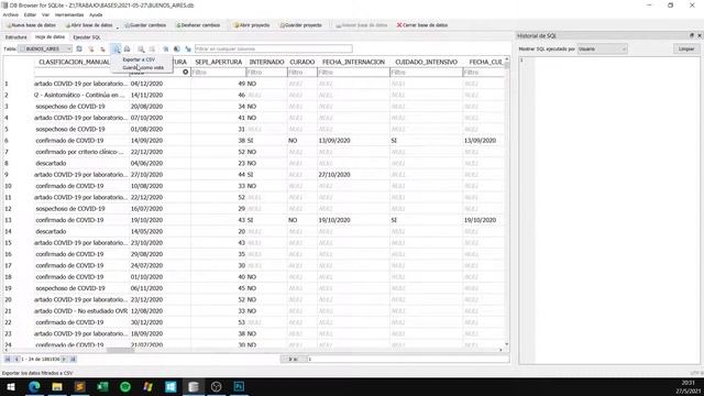 DB SQLite Browser - Filtrar y exportar CSV - 27/05/2021 смотреть онлайн