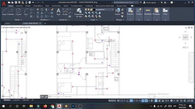 Plano Electrico(Iluminacion) edicion en autocad CASA 9X15 смотреть онлайн