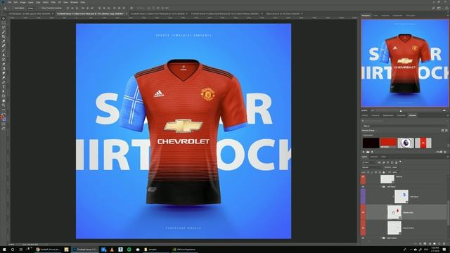 How To Design Football /soccer Kits And Tshirts For Ecommerce Using Photoshop Templates