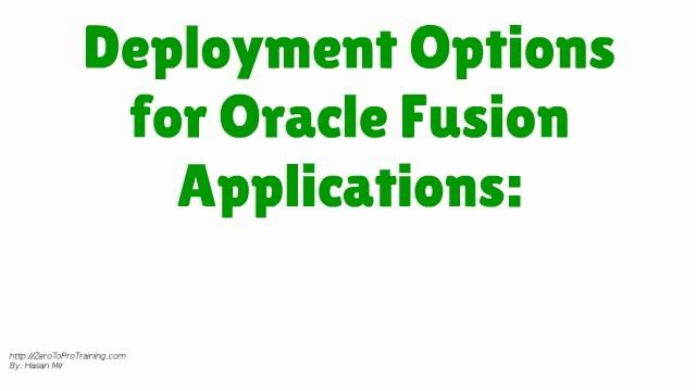 Deployment Options for Oracle Fusion Applications смотреть онлайн